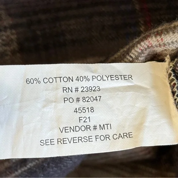 Canyon Guide Outfitters Men’s Plaid Button-Up Flannel Shirt Brown Tan XL #1515 - Picture 4 of 5